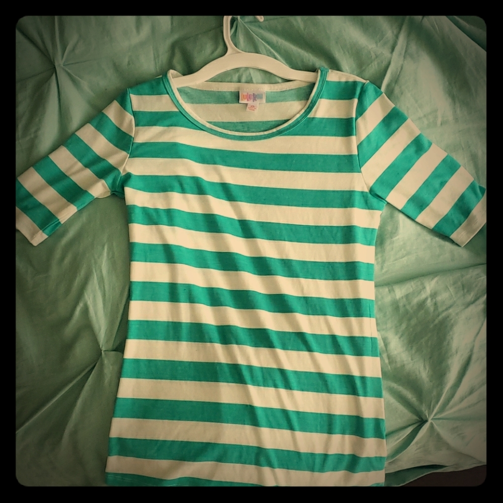 Lularoe striped fitted shirt